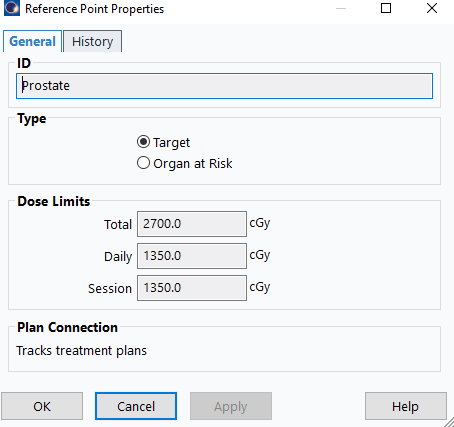 Dose Limits for Reference Point